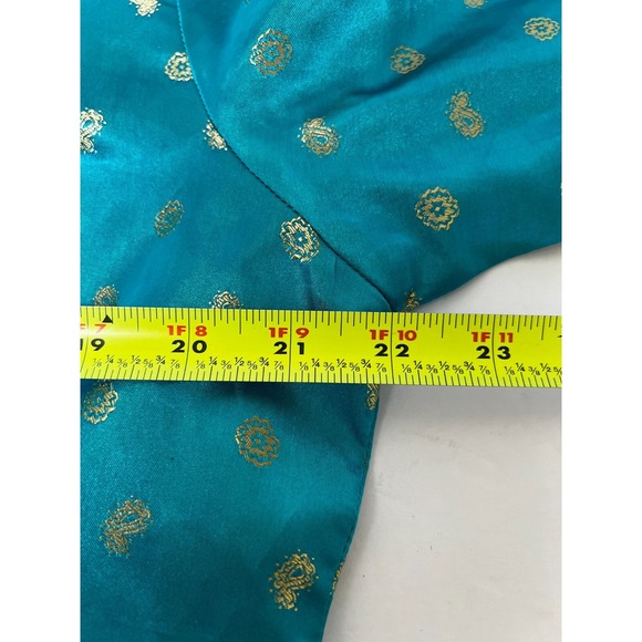 Blue Purple Sari Saree Indian Ethnic Party Bollywood Dress Poshak-e-kas L (READ) - Picture 9 of 11